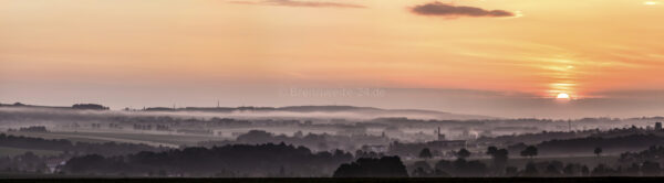 Sonnenaufgang - Blick nach Oberlungwitz